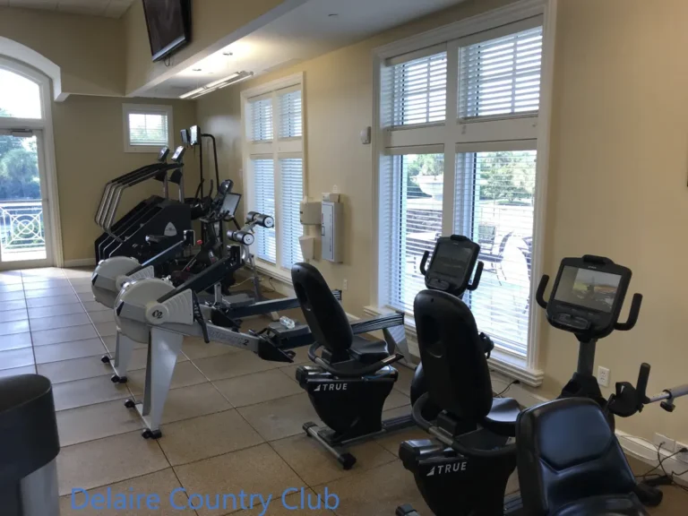 A gym with many different types of exercise equipment.