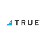 Blue triangle with "TRUE" on black background.
