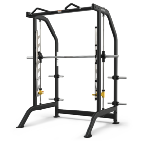 Smith machine for weightlifting exercises.
