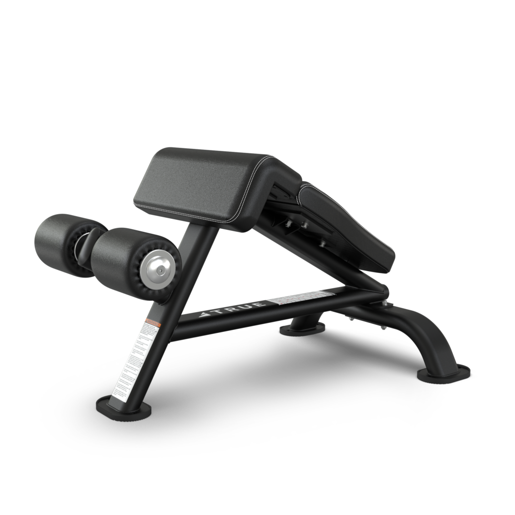 Adjustable black gym workout bench equipment.
